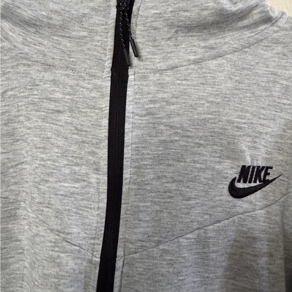 Nike Tech Fleece Full Zip Hoodie Light Gray Men Size L Casual Athletic - Picture 5 of 9